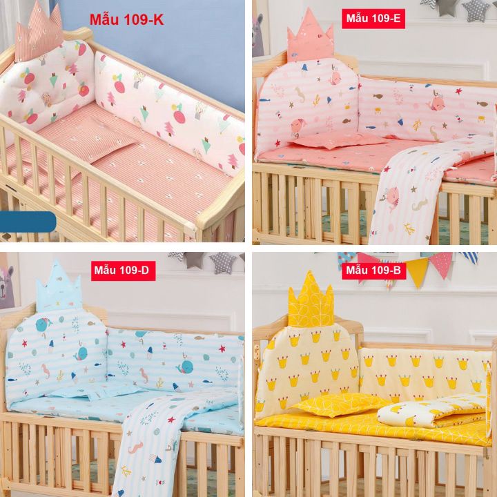 SET QUÂY NÔI HOÀNG GIA VƯƠNG MIỆN CAO CẤP: Nệm, Gối, 4 Quây