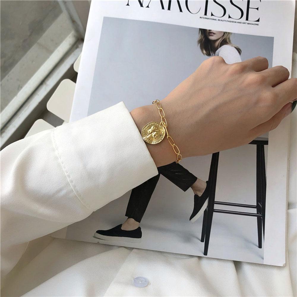 JARRED Vòng Tay Dây Xích Dày Hai Lớp Unisex