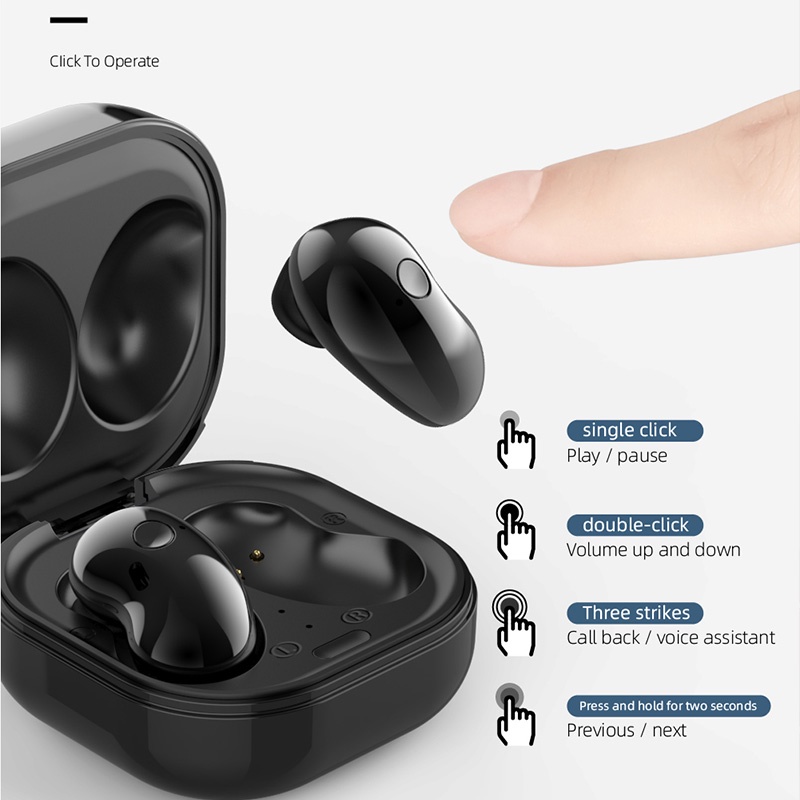 Tai Nghe Không Dây S6 Plus TWS Bluetooth 5.1 Âm Thanh Nổi HiFi Mềm Giảm Tiếng Ồn Có Màn Hình LED Cho Iphone Huawei Xiaomi Điện Thoại