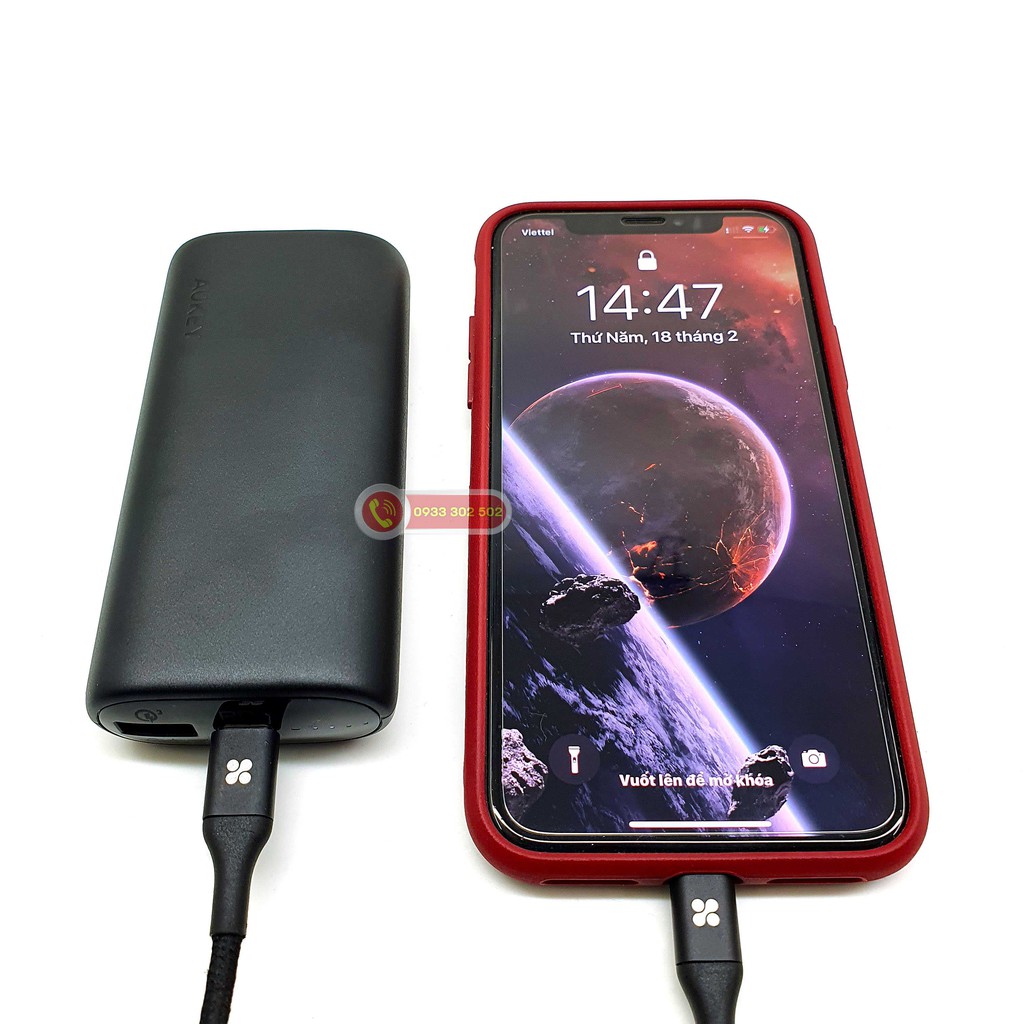 Pin Sạc Aukey PB-Y36 10.000 mAh, Lõi Tesla Bền X7 Lần, Sạc Nhanh 18W