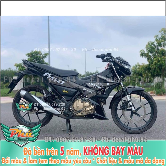 Tem rời Satria Đen xám nâu (H)