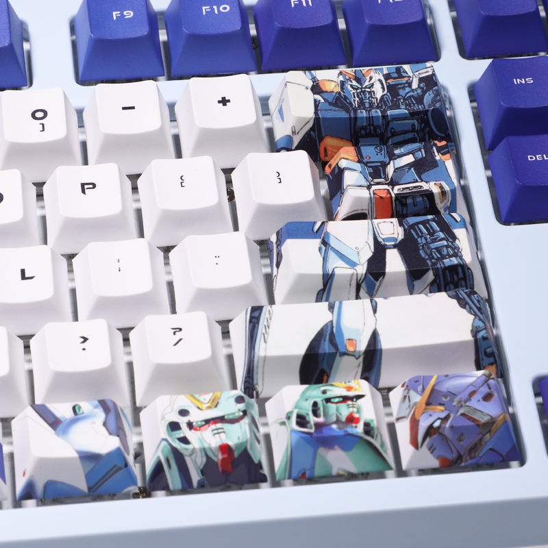 Gundam keycap Cherry Profile Mobile Suit Anime PBT Dye thăng hoa bàn phím cơ keycaps