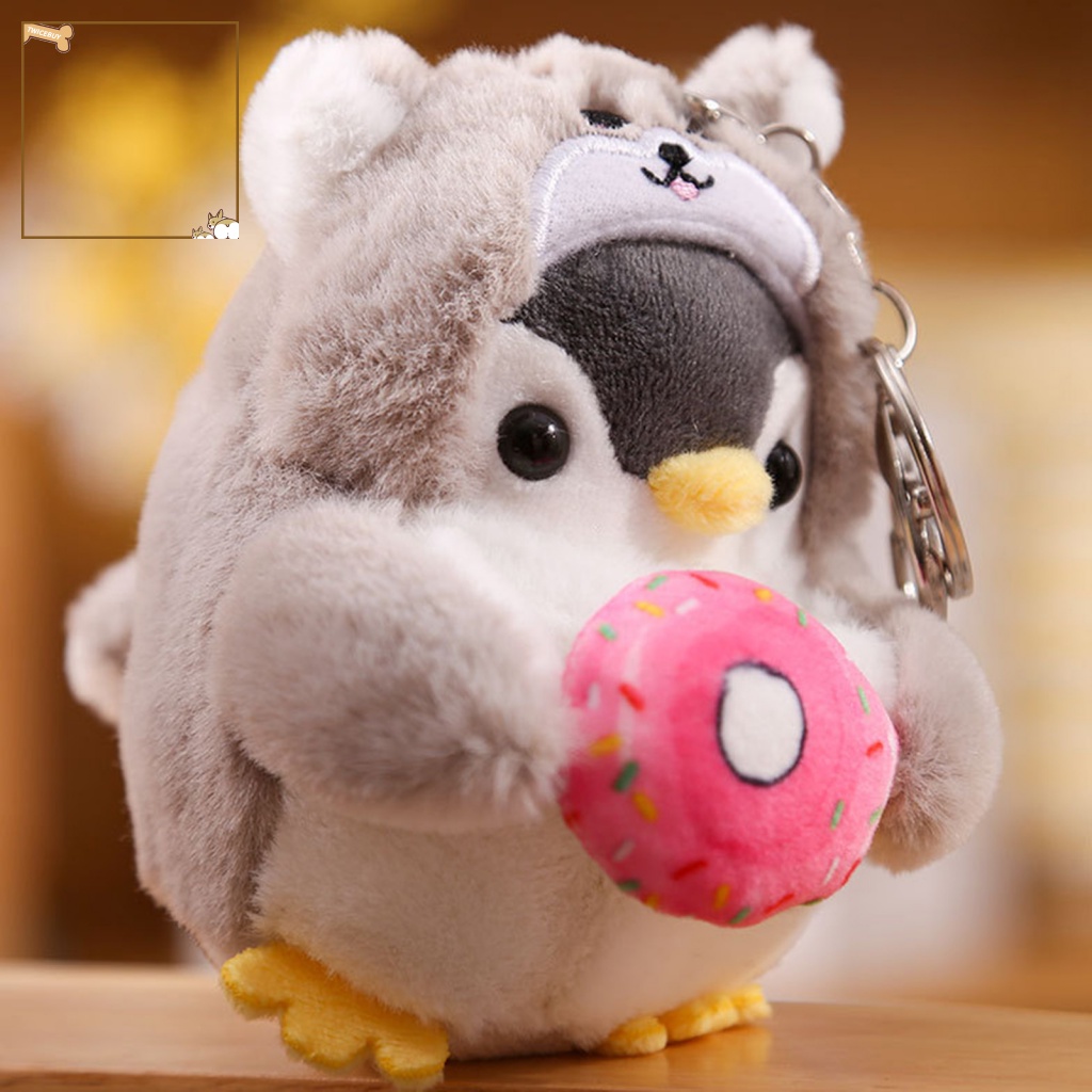 Móc Khóa Hình Chim Cánh Cụt Nhồi Bông Dễ Thương