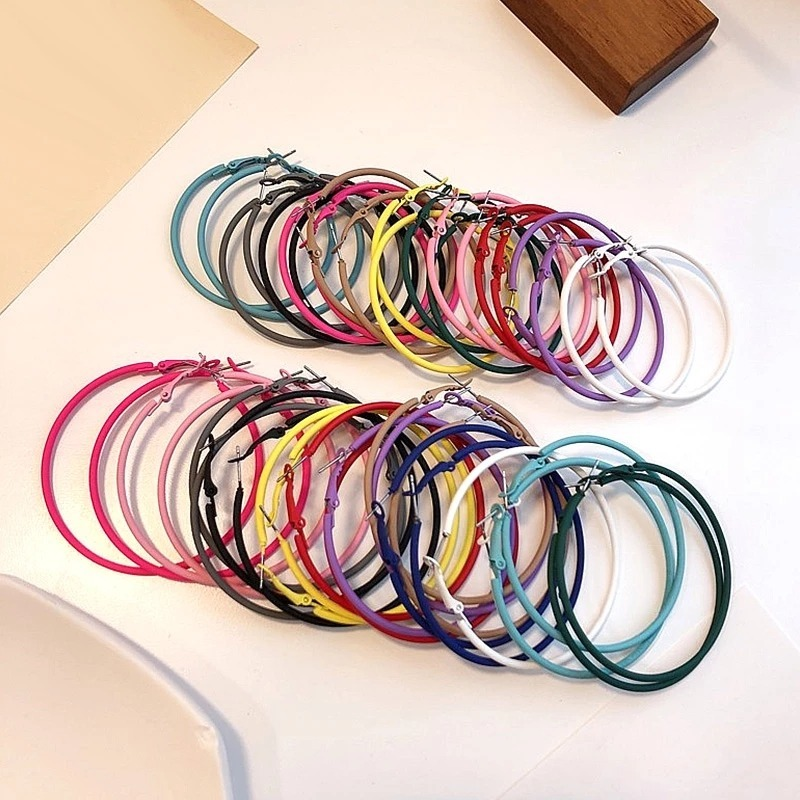 Set 6 Đôi Khuyên Tai Dạng Vòng Thời Trang Cho Nữ