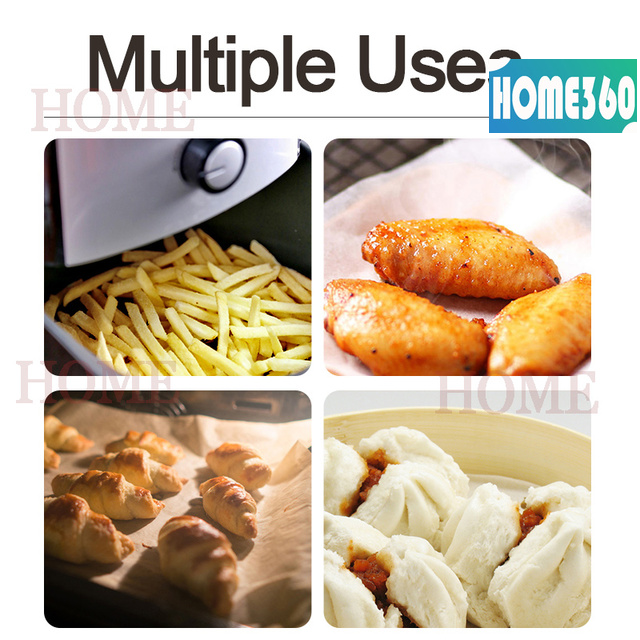 Set 100 miếng giấy lót nồi chiên không dầu hình tròn bằng bột gỗ thực phẩm chống dính tiện  giấy nướng