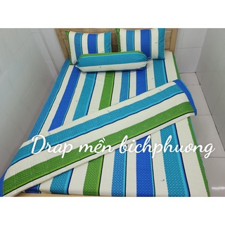 Bộ Drap 100% Cotton cao cấp Kèm Mền Chần Gòn, chăngagoi.