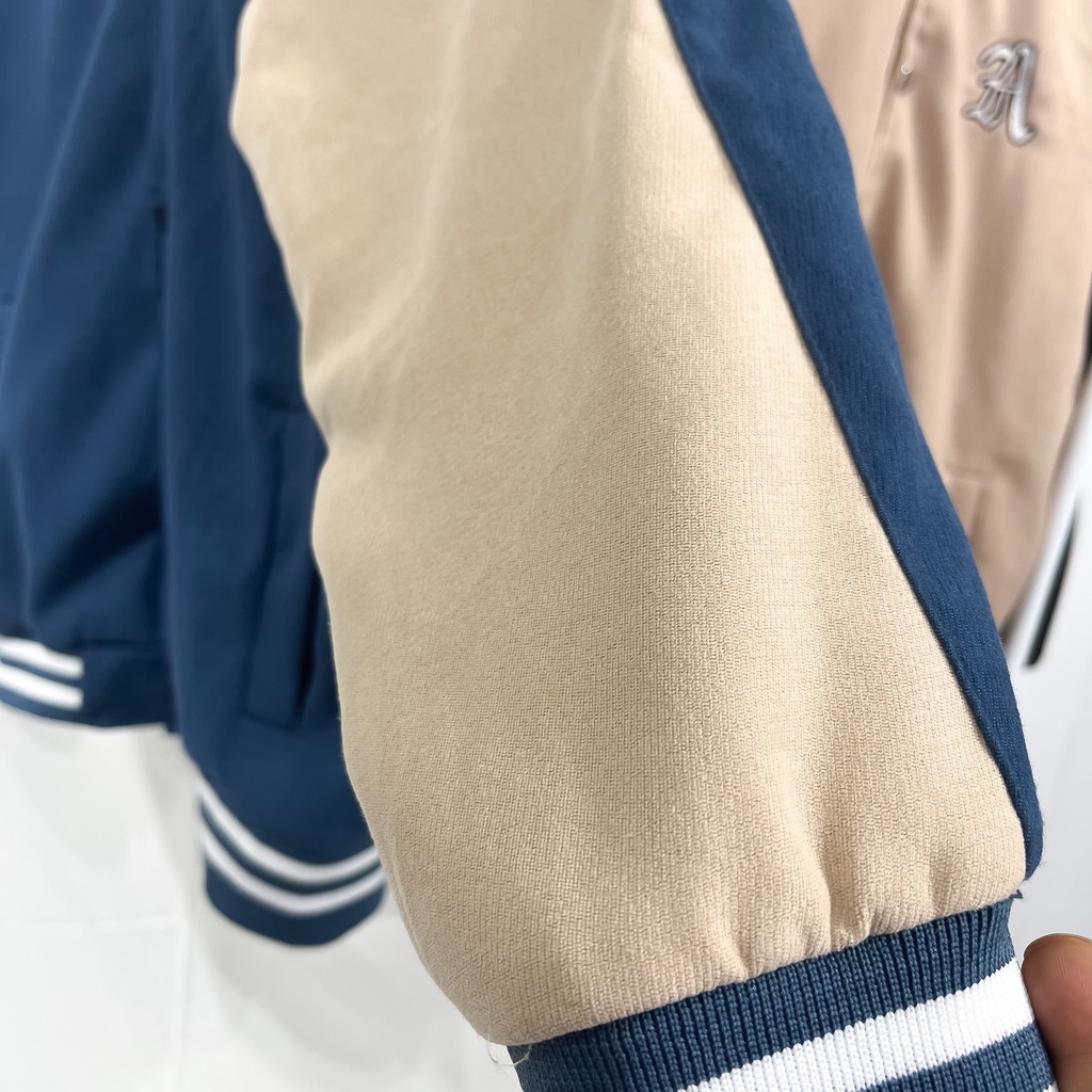 Áo khoác Bomber form rộng Unisex, bên trong lót lớp gió