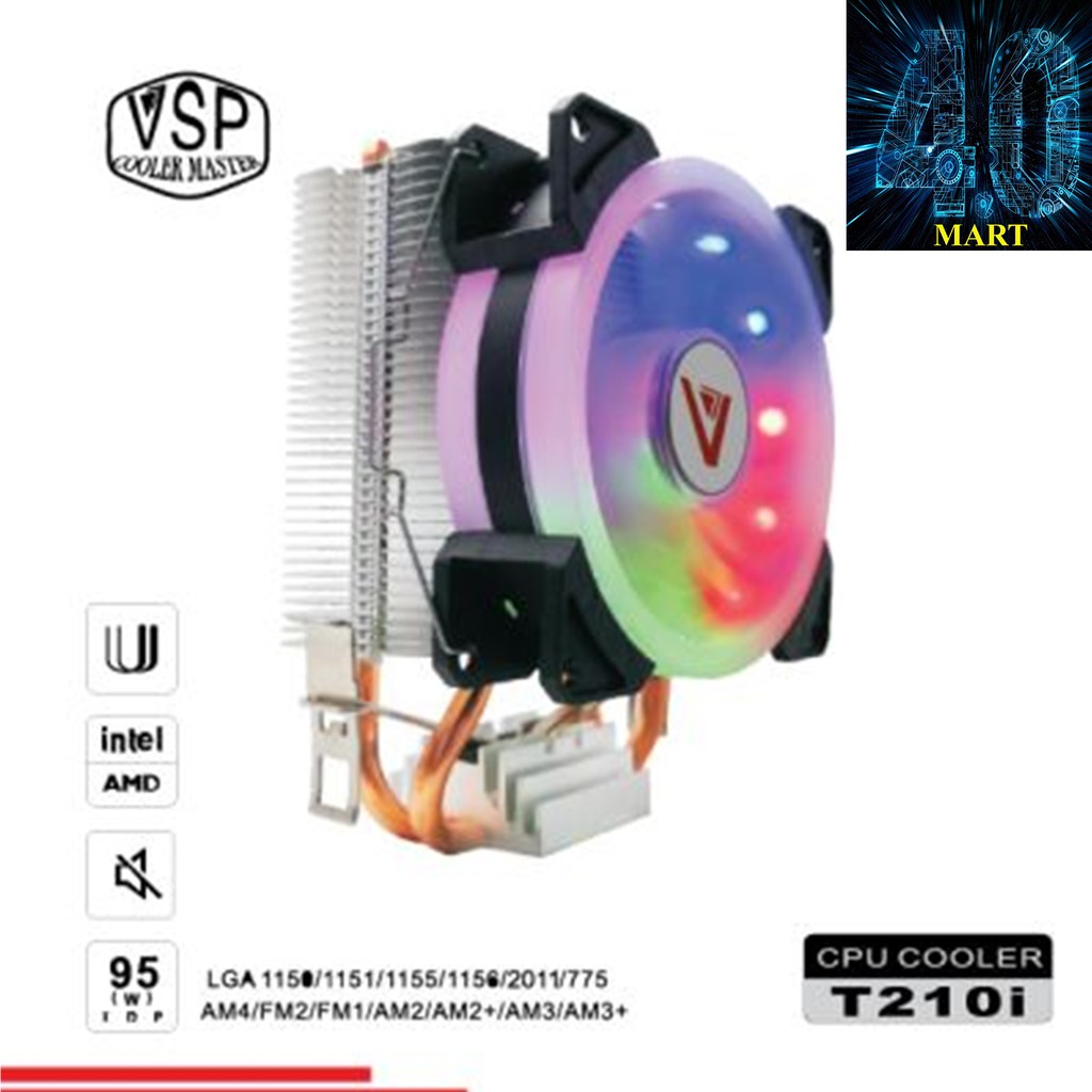 Fan CPU VSP Cooler Masster T210i-HÀNG CHÍNH HÃNG