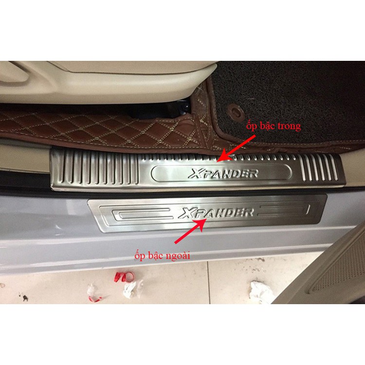 Xpander,Bộ ốp trang trí nẹp cửa trong xe Xpander 2018 - mẫu inox