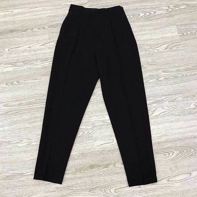 Quần Tây Nữ Lưng Cao MOLA Quần Vải Baggy Nữ Đẹp Màu Đen Ống Đứng Phong Cách Công Sở Đi Học Đi Làm Đều Đẹp