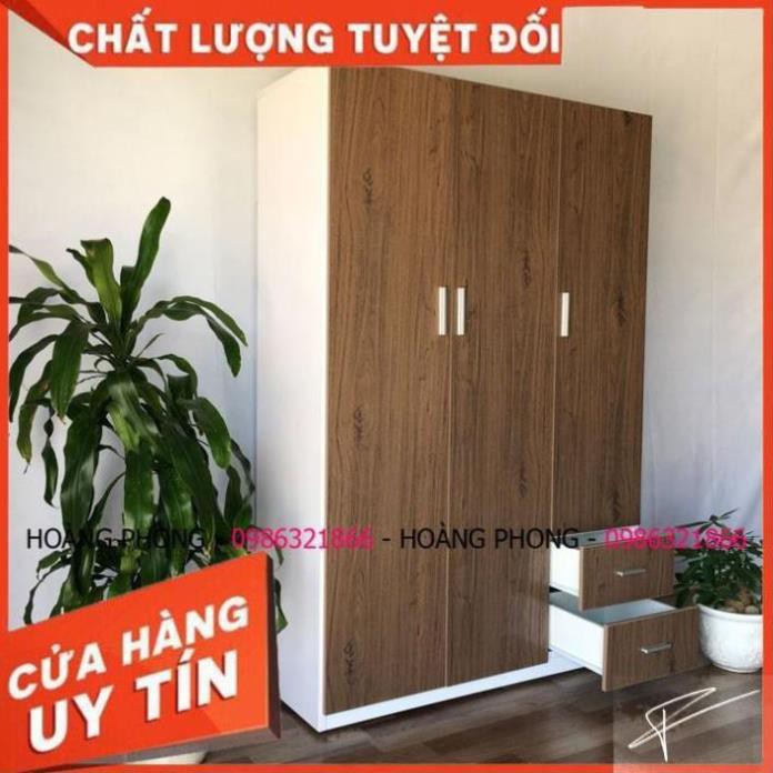 Tủ quần áo 3 cánh ĐẸP TPHCM ( 1M23 X 1M85 ) #100% Miễn phí vận chuyển Bảo hành 2 năm tại nhà