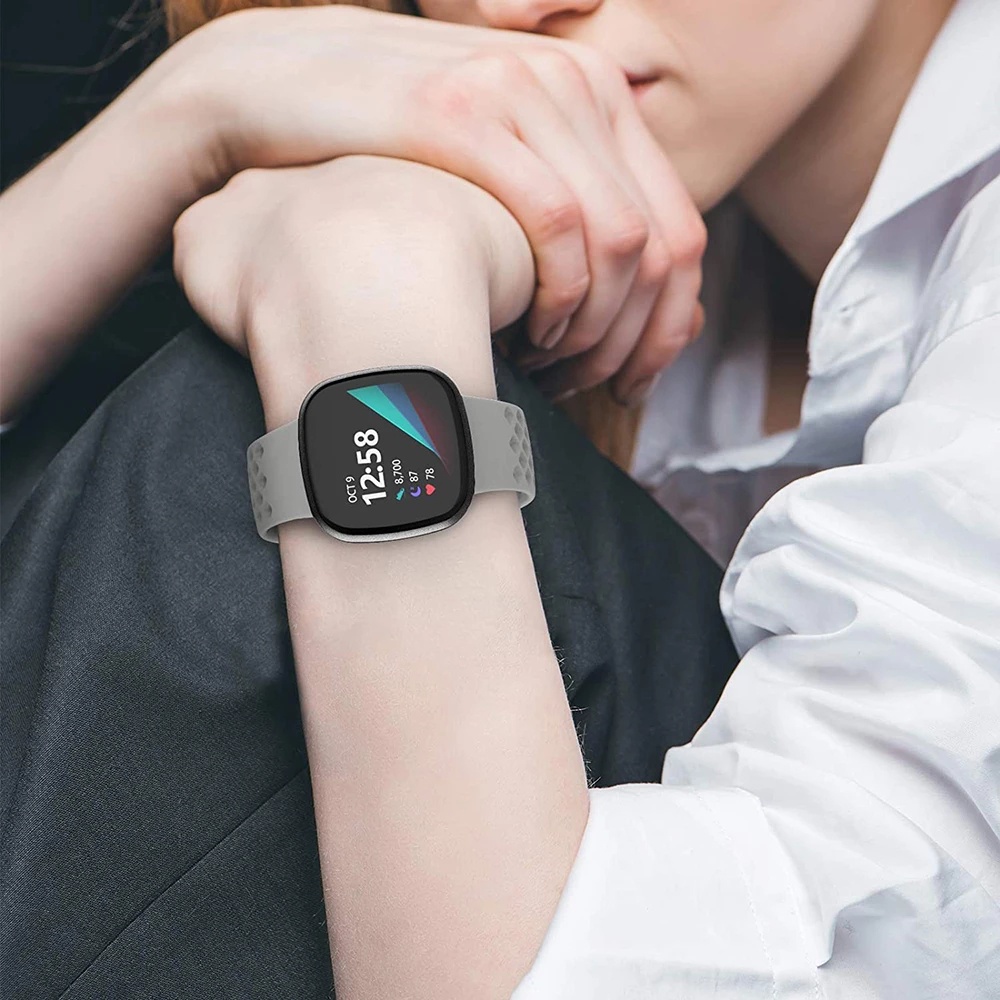 Dây Đeo Silicon Mềm Thoáng Khí Cho Đồng Hồ Thông Minh Fitbit Versa 3