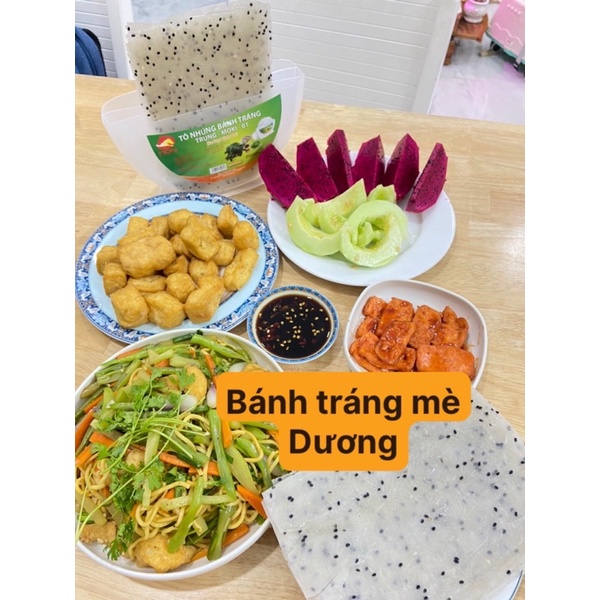 COMBO 2kg bánh tráng mè đen mè vàng nhiều mè Dương ninh thuận - bánh tráng mè loại 1 - đặc sản Phan Rang Ninh Thuận
