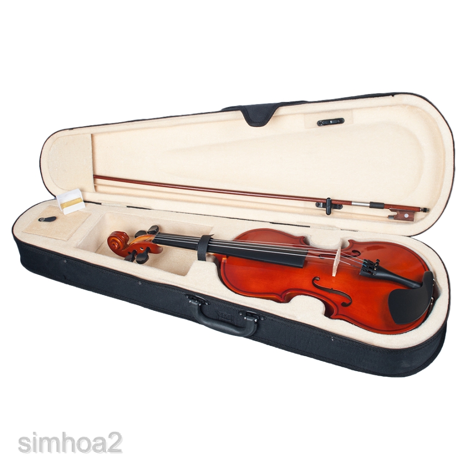 4/4 Size Violin Set with Bow Case for Violin Players Music Lovers Brown