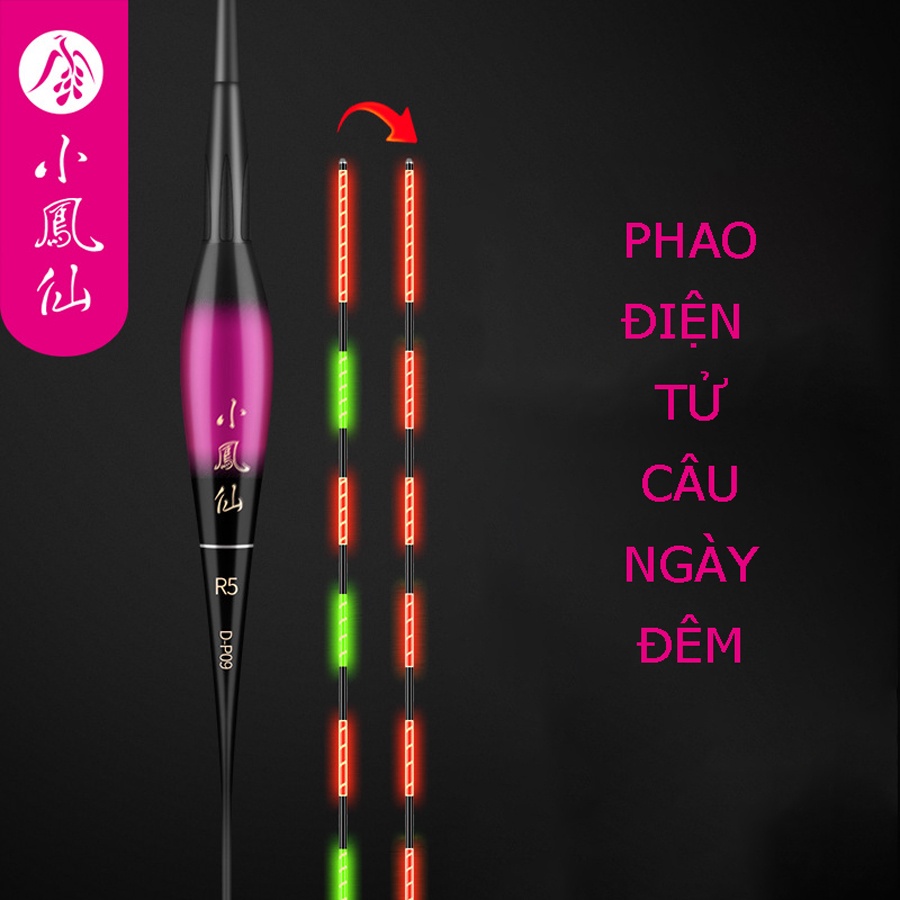 Phao câu đài. PHAO ĐÊM ĐỔI MÀU TIỂU PHƯỢNG HOÀNG - CÂU ĐƯỢC CẢ NGÀY LẪN ĐÊM MÃ R5 D-P