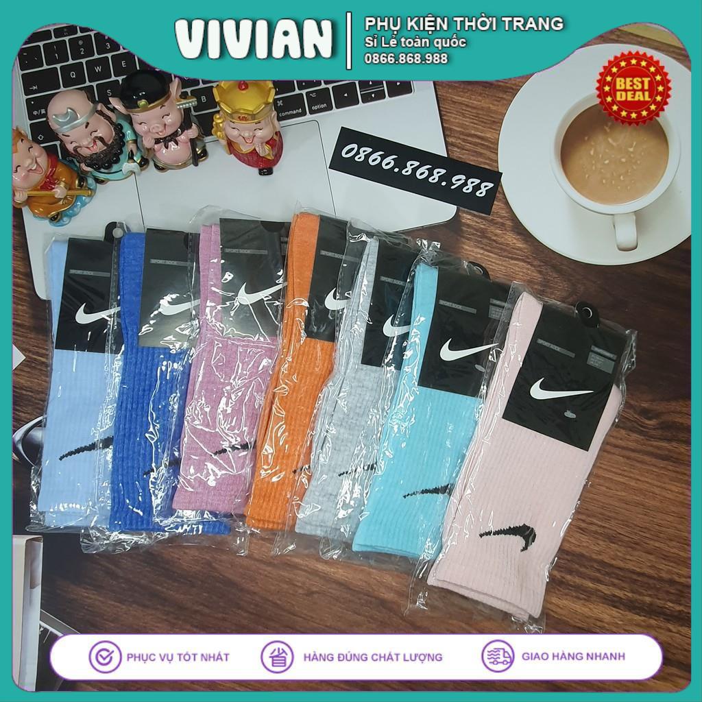 Vớ Nike cổ cao nhiều màu [ HÀNG HÓT ] Tất thể thao vintage được ưu truộng nhất.