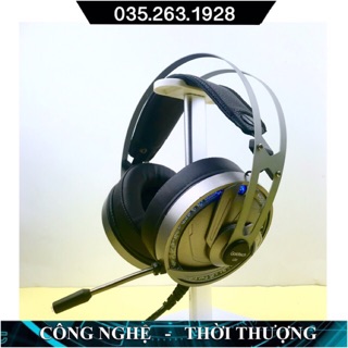 Tai nghe chụp tai chuyên chơi game Goldtech LD2 jack 3.5 có mic và đèn led đổi màu, âm bass cực hay, chống ồn cực tốt
