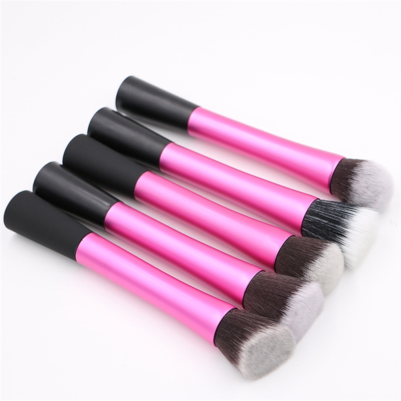 5PCS Pink Professional Waistline Cosmetic Foundation Makeup Brushes Set