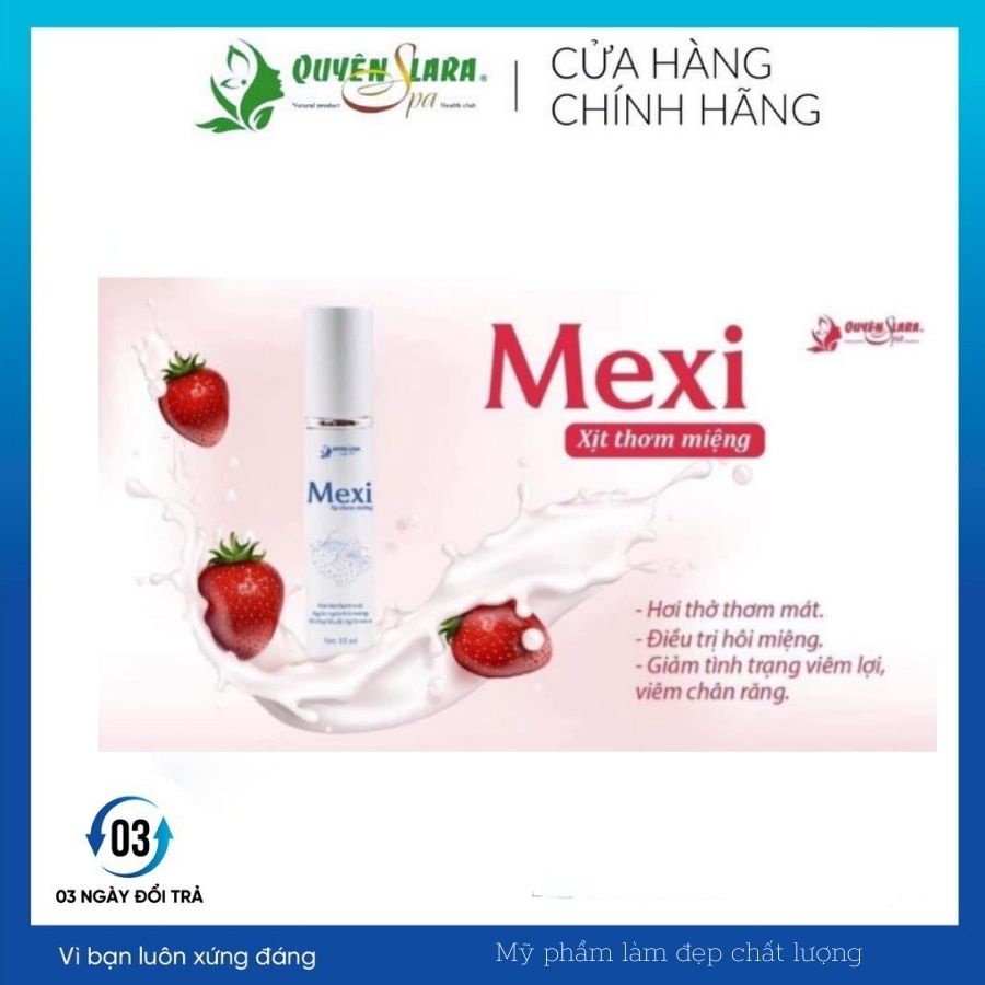 Xịt Thơm Miệng Cao Cấp Mexi ️Quyên Lara ,Tự Tin Giao Tiếp,Vệ Sinh Khử Mùi Hôi Miệng Tức Thì,15ml