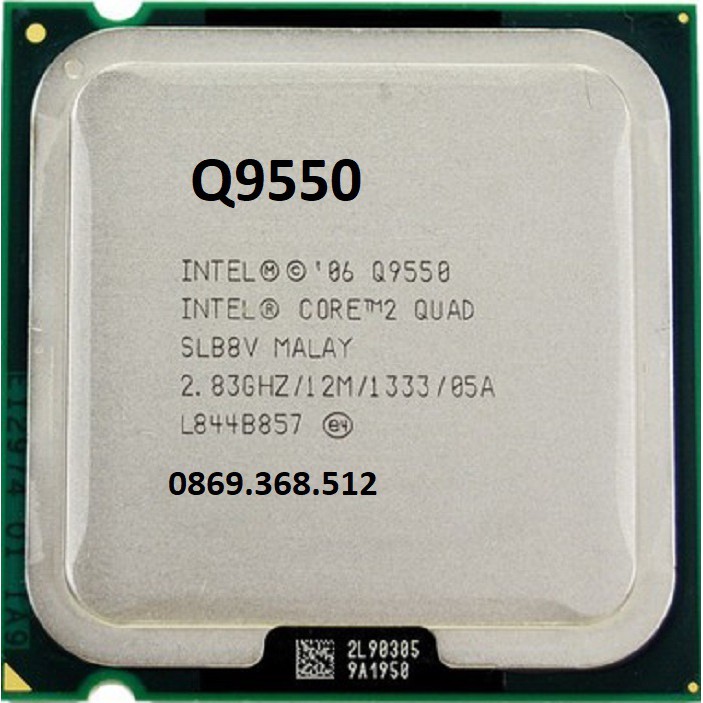 CPU Q9500 kèm keo tản nhiệt lắp main G41 G43