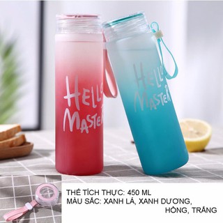 Bình Nước Thủy Tinh Hello Master Chai To 450ml