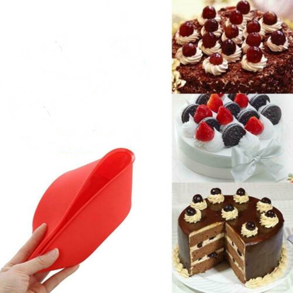 Khuôn nướng bánh hình tròn DIY bằng silicon chống dính kích thước 4''