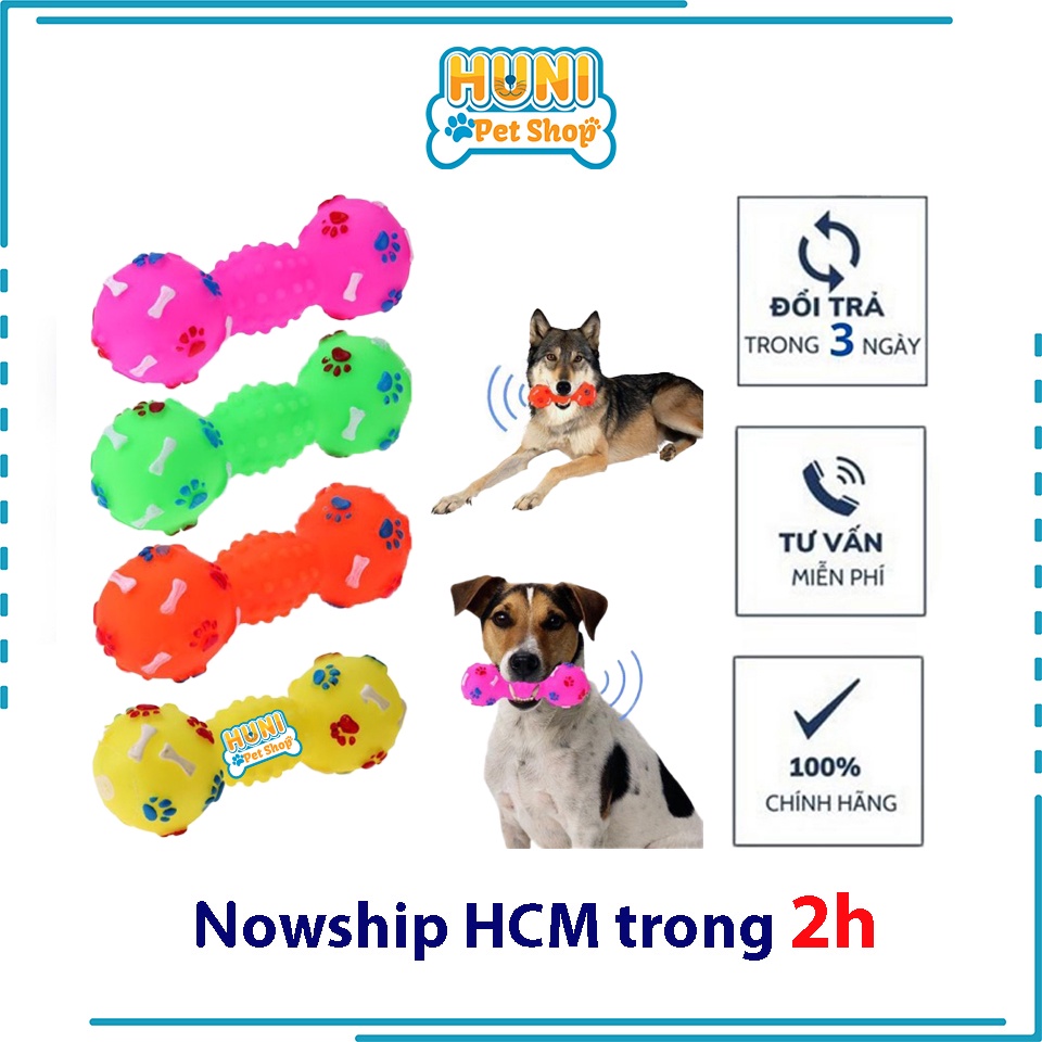 Đồ chơi cho chó xương cao su phát ra tiếng kêu đồ chơi cho chó gặm - Huni Petshop