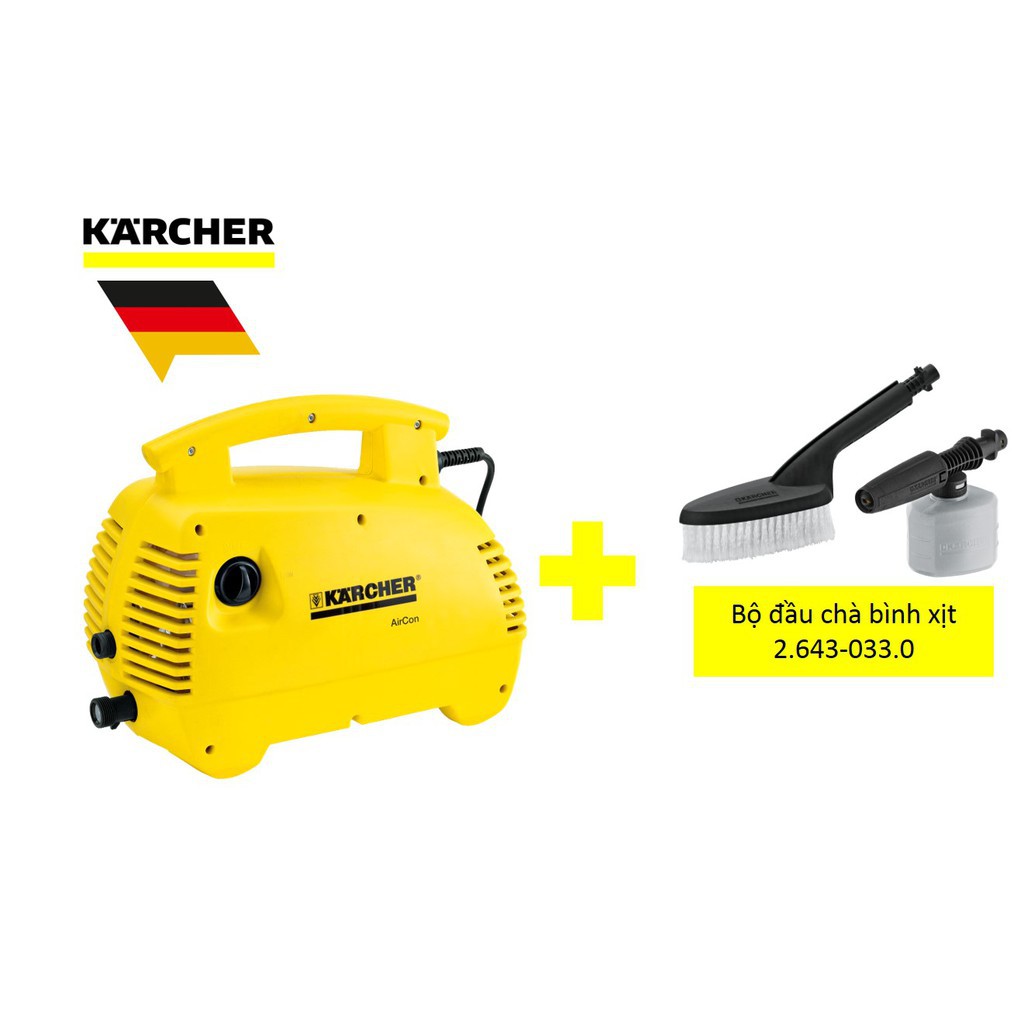 [CHÍNH HÃNG] Combo máy rửa xe Karcher k2.420 và bộ đầu chà bình xịt