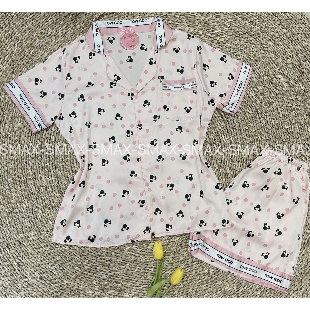 ĐỒ BỘ Pijama LỤA - BỘ  LỤA NGẮN IN HÌNH MICKY CHẤM BI  CHẤT ĐẸP!!! | BigBuy360 - bigbuy360.vn