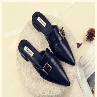 Giày dép sục nữ mũi nhọn màu đen (CÓ HÌNH THỰC SẢN PHẨM Ở CUỐI)