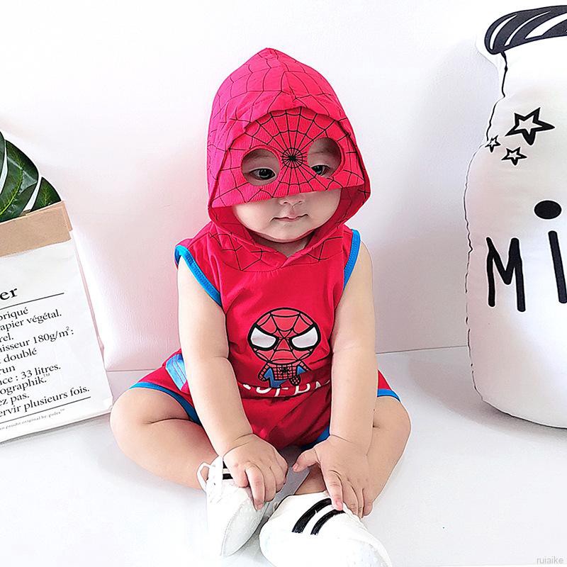 Set Áo Hoodie Sát Nách In Hình Hoạt Hình + Quần Short Cho Bé Trai