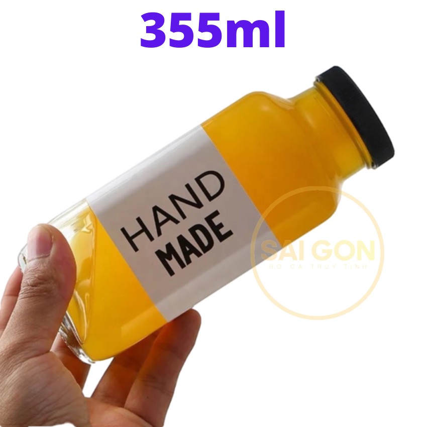 7 chai thủy tinh vuông đựng thực phẩm dung tích 355ml ML-C40