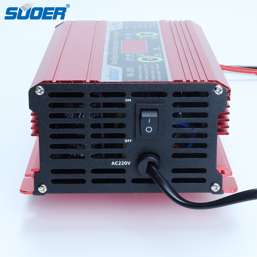 Bộ sạc Pin sắt bình ắc quy thông minh SUOER ML-20B 20A cho ắc quy axít chì 12V Pin LiFePO4 4S 12.8V 14.6V