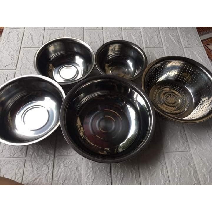 SET 5 MÓN TÔ RỔ INOX