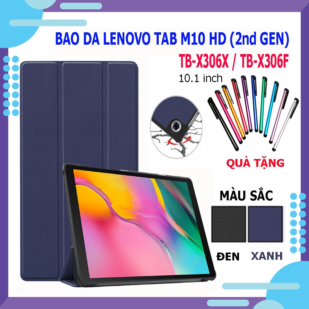 [FREESHIP] Bao da Lenovo Tab M10 HD (2nd Gen) TB-X306 10.1 inch | Tặng kèm bút cảm ứng và que chọc sim | WebRaoVat - webraovat.net.vn