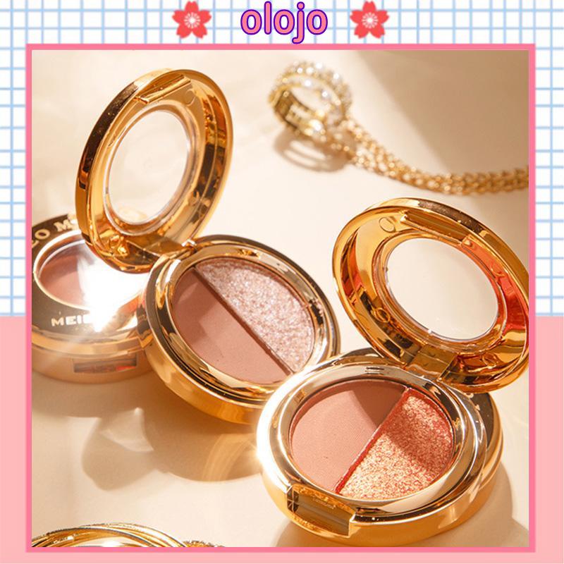 ⚜️Bảng phấn mắt hai tông màu lì và nhũ tông đất lấp lánh