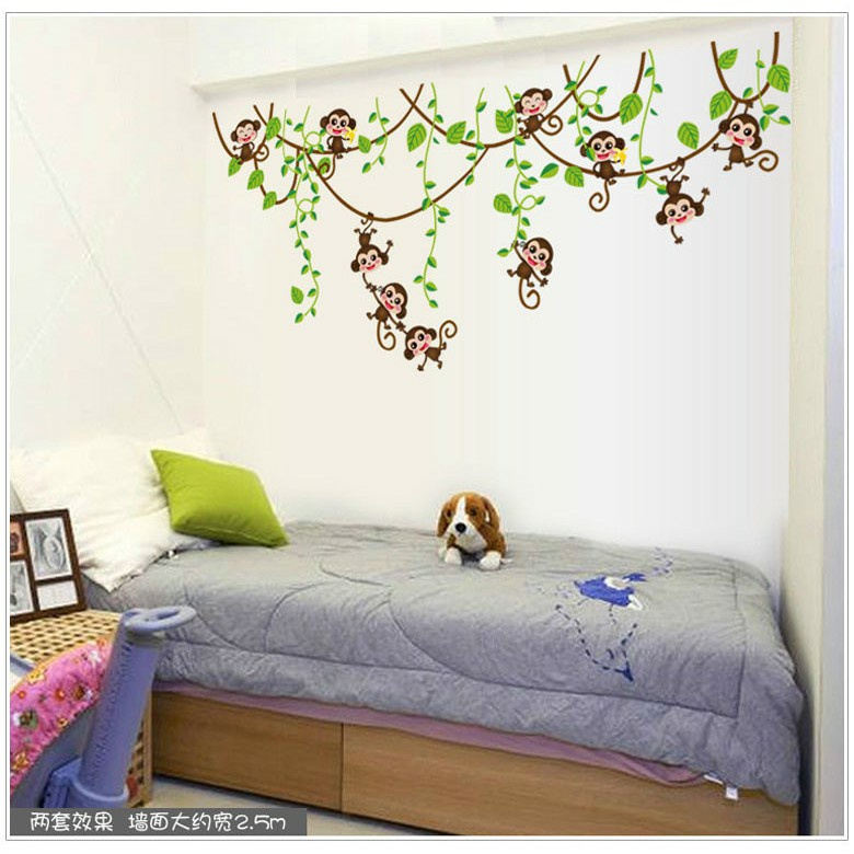 Decal dán tường cho bé Combo kết hợp nhiều mẫu. Đề can dán tường trang trí phòng ngủ