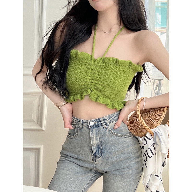 Thiết Kế Mùa Hè Nóng Cô Gái Ống Xanh Đầu