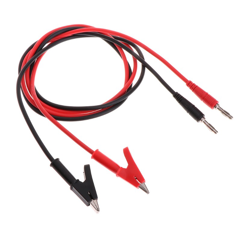 Set 2 Dây Cáp Kẹp Cá Sấu 4mm 1m