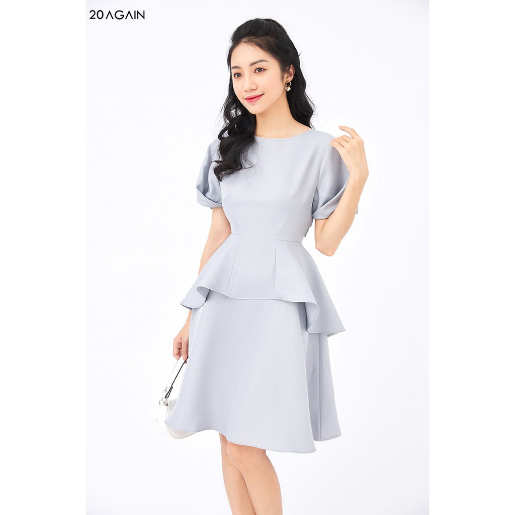 Váy xòe 2 tầng ngắn tay 20AGAIN, thiết kế tiểu thư bồng bềnh tôn dáng DEW1088 | BigBuy360 - bigbuy360.vn