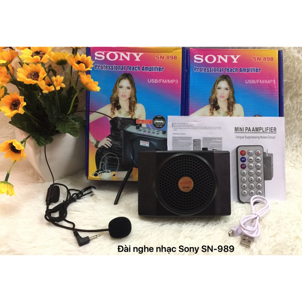Loa Trợ Giảng Sony SN-898, nghe đài FM, đọc thẻ nhớ
