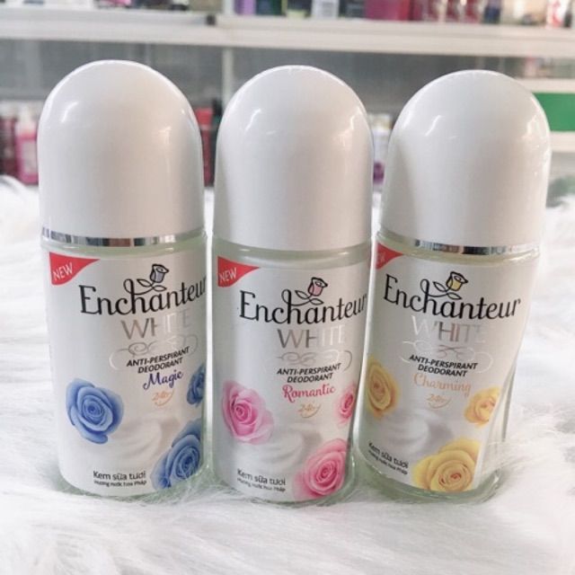 Lăn khử mùi trắng da Enchanteur Các màu 50ml (dạng sữa)