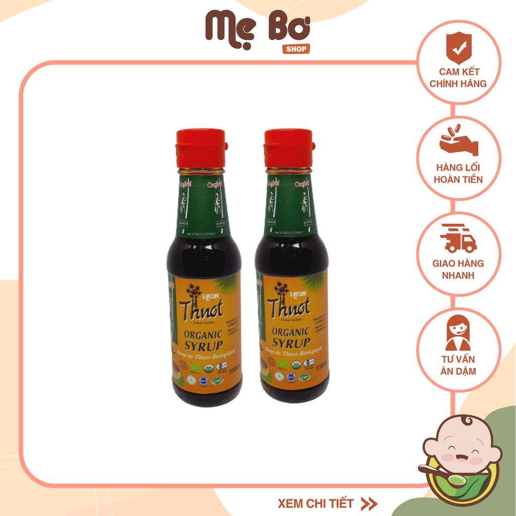 CAMPUCHIA SYRUP THỐT NỐT HỮU CƠ 150ml