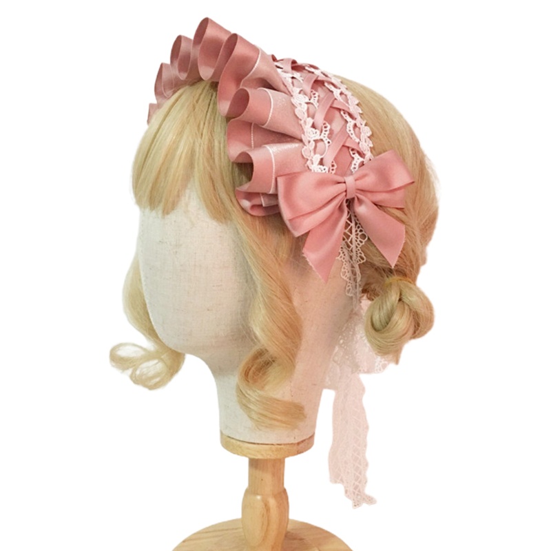 Youyo Băng Đô Nơ Ren Ruy Băng Hóa Trang Cô Hầu Gái Nhật Bản Lolita Phối Bèo Nhún