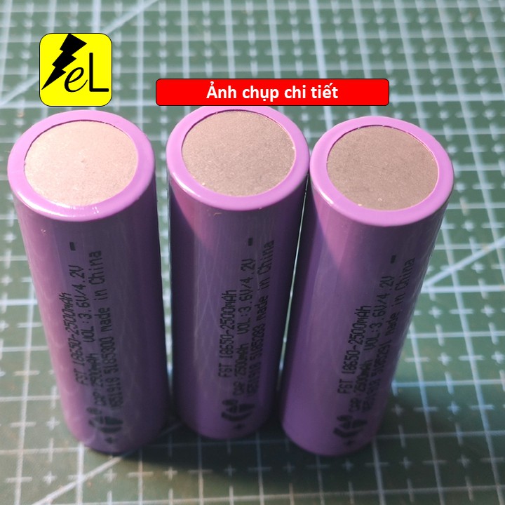 Cell pin 18650 Foster 2500mAh ✅Bao Test Dung Lượng✅Pin 18650 xả 5C(10A) || Hàng chính hãng