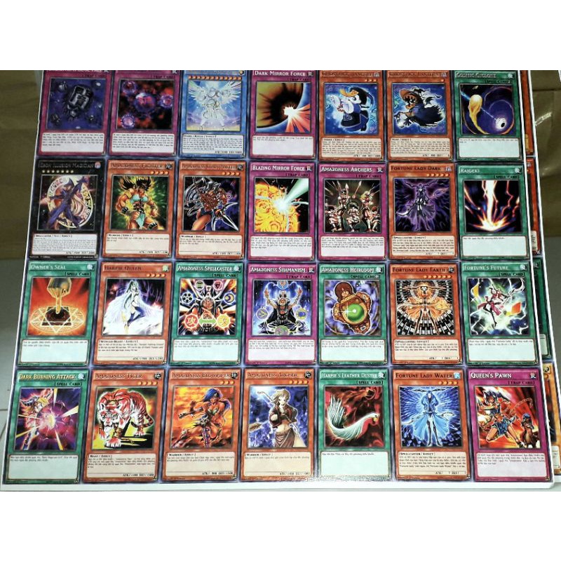 Sét 224 thẻ bài Yugi_oh Tiếng việt và tiếng Anh đặc biệt không bị trùng kích thước 6.5cm x 8.5 cm in 2 mặt