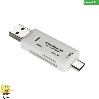 【Good】 OTG Type-C Card Reader USB 3.0 USB A Micro USB Combo to TF SD Card Reader