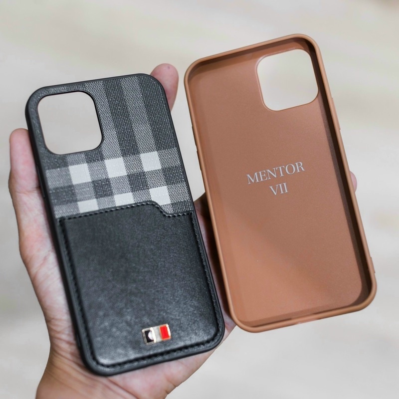 Ốp lưng Da Mentor có ngăn nhét thẻ cho iPhone 15 Pro Max, 14, 14 Plus, 13 pro max,12 , 11 , XS max,7plus 8 Chính hãng