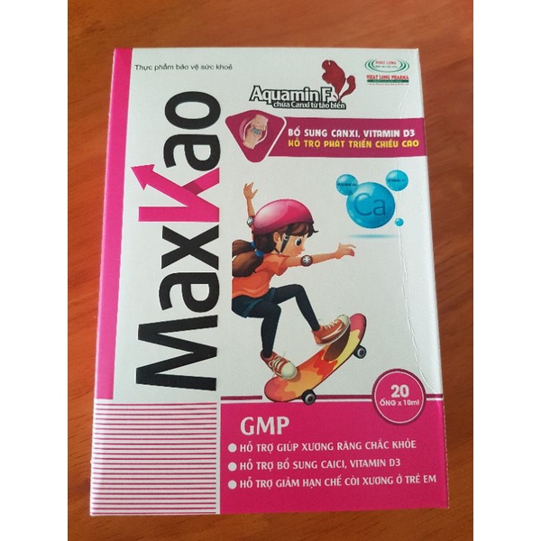 Canxi MaxKao _ hộp 20 ống ( canxi hàm lượng cao, không bị nóng)