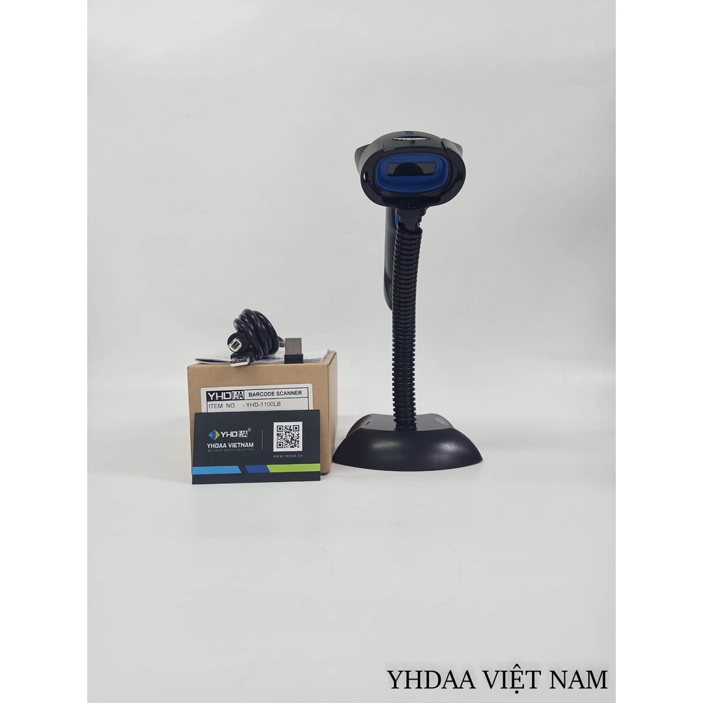 Máy bắn mã vạch không dây 1D YHD 1100LB đầu đọc Barcode không dây dùng Bluetooth/ USB/ Có dây kết nối Điện thoại, PC